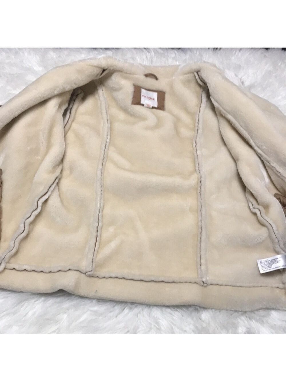 Girl’s Faux Suede Moto Jacket Sz 14/16(X-Large) - Picture 9 of 11
